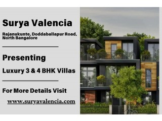 Surya Valencia - Discover Luxurious 3 & 4 BHK Villas Amidst Serenity in North Bangalore
