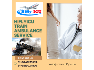 Well Maintained Train Ambulance in Jamshedpur by Hiflyicu