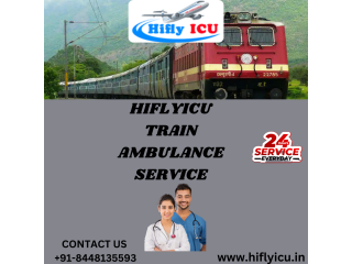 Train Ambulance Service in Bagdogra by Hiflyicu- Modern Medical Facilities