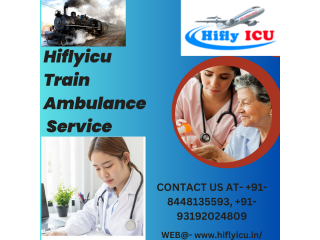 Train Ambulance Service in Patna by Hiflyicu- latest equipment