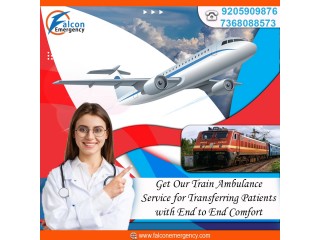 Pick Falcon Emergency Train Ambulance Services in Patna with Medical Care
