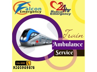 Use Falcon Emergency Train Ambulance Services in Delhi with Healthcare Assistance