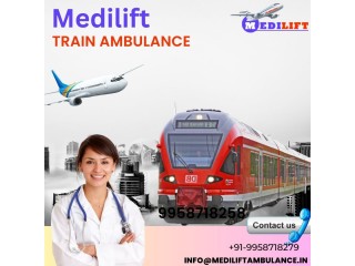 With Perfect Medical Care Book Medilift Train Ambulance in Delhi